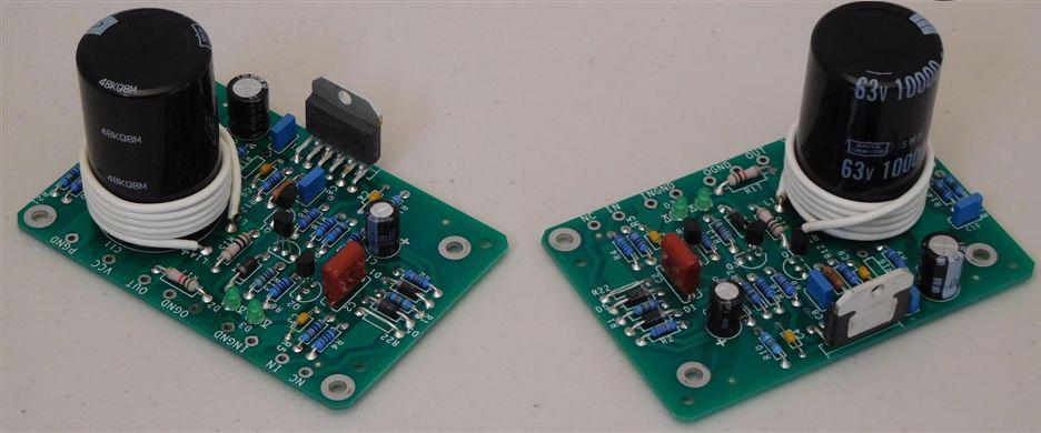 Assembled Pair of amplifier modules.